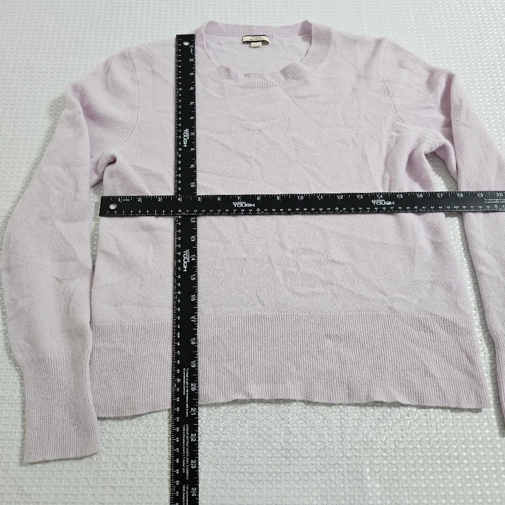 J.CREW 100% Cashmere Sweater Long Sleeve Coquette Cottage Cozy Womens Purple‎ M
